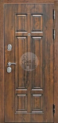 стальная элитная дверь, отделка белым винорит-ДВ-1215