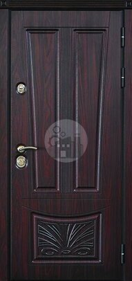входная дверь с двусторонней отделкой коричневым мдф-винорит-ДВ-1692